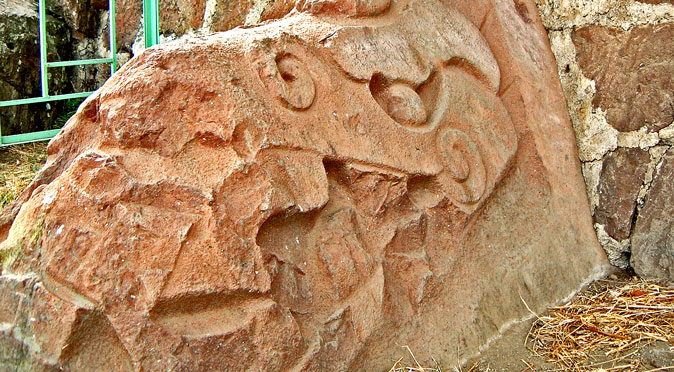 Serpent Carving at Teotenango
