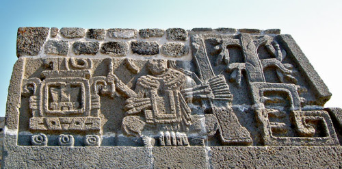 Relief on the Pyramid of the Plumed Serpent at Xochicalco