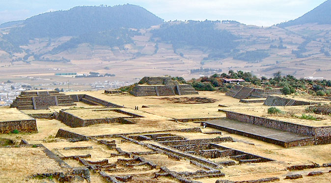 Looking From Grupo de la Serpiente at Teotenango