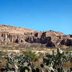 View of La Quemada from approach Road