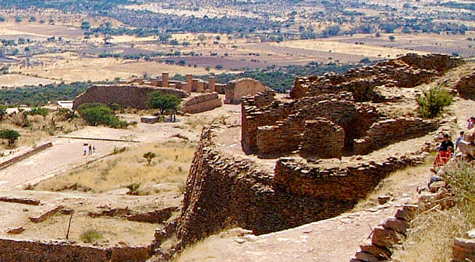 Votive Pyramid, Ballcourt & El Cuartel at La Quemada