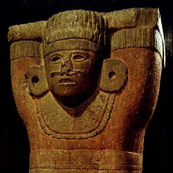 An "Atlantean" pillar from Chichen Itza