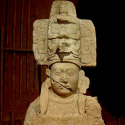 In-the-Round Stela in the Tonina Museum