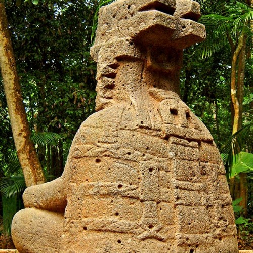 Rear image of Monument 77 from La Venta