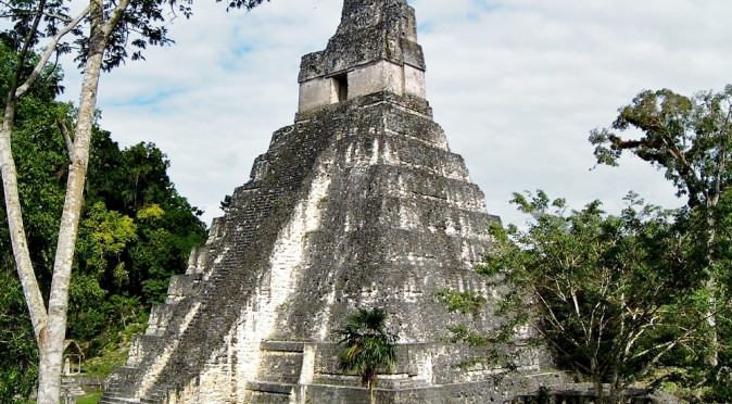view of Templo I from the Central Acropolis