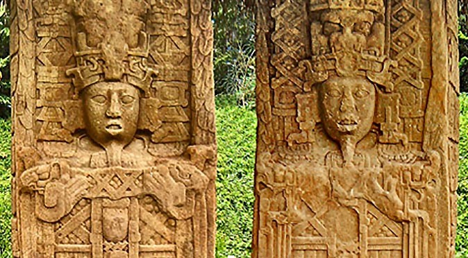 Quirigua's stelae A & C - The Creation Stones