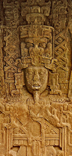 Headdress from Stela A at Quirigua