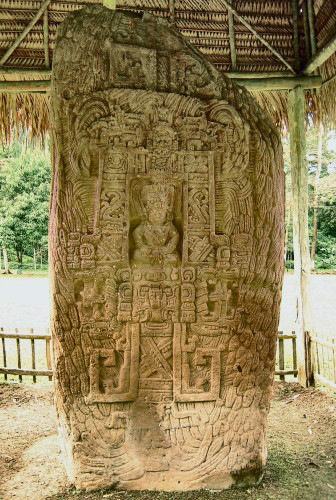 The back of Stela I at Quirigua