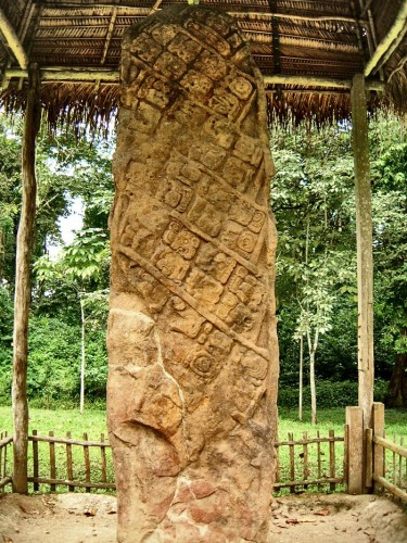 The back of Stela H at Quirigua