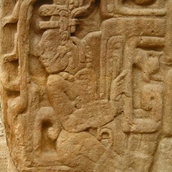 The Corn God on Stela H at Quirigua