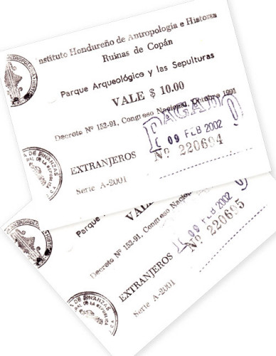 Copan Tickets from 2002