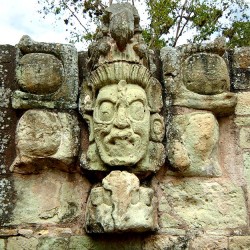 Deity on Jaguar Staircase at Copan