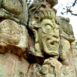 Deity on Jaguar Staircase at Copan
