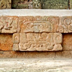 Cauac Earth Monster found in Structure 10L-18 at Copan