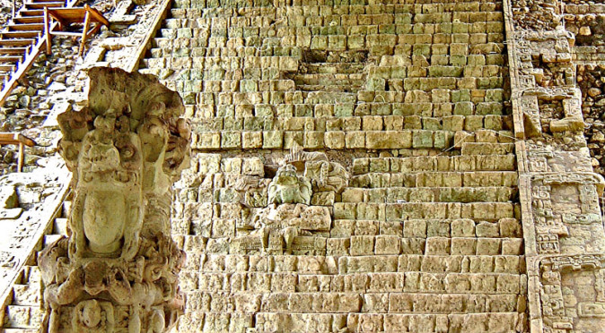 Structure 26, The Hieroglyphic Stairway, at Copan