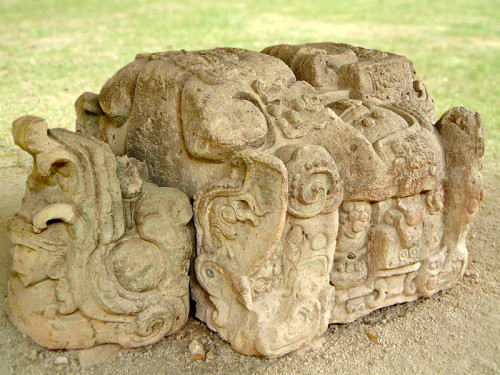 Zoomorph Altar of Stela M at Copan