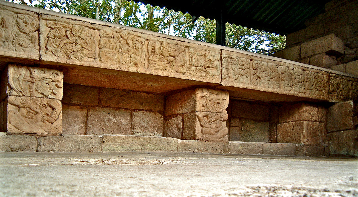 Carved Bench in Structure 82 at Las Sepulturas