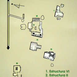 Chicanna archeaological site map