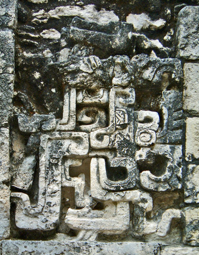 Stucco Mask on Chicanna Structure XX