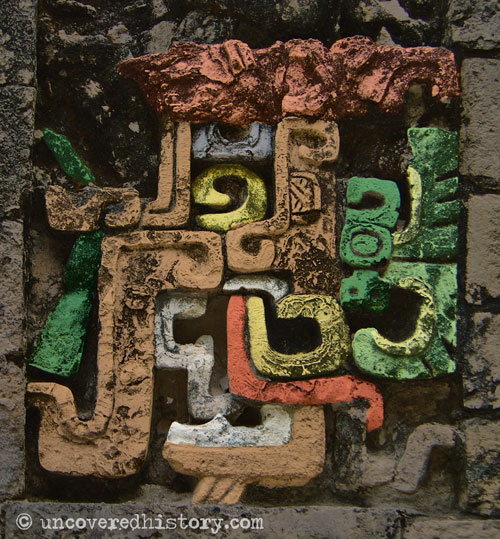 Chicanna Structure XX Close up of Stucco Mask Coloured