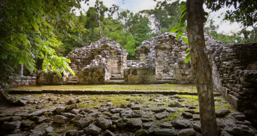 Chicanna Structure XI, which was built in the late classic history of Chicanna